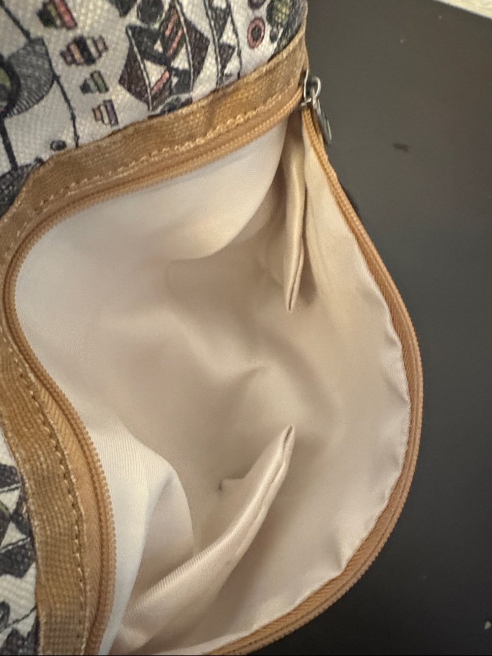 Sakroots Floral Print Crossbody in Olive, Tan & Brown - Picture 7 of 9
